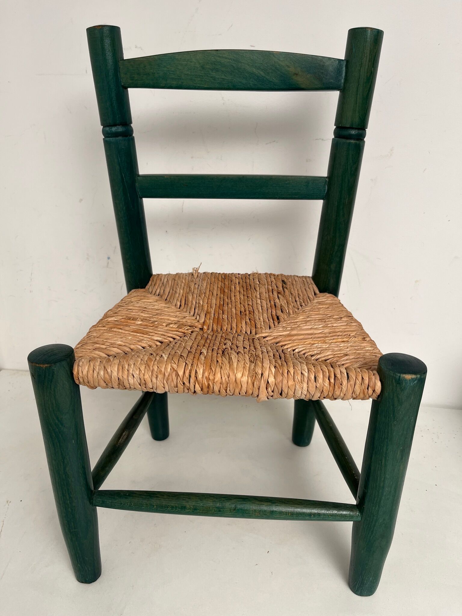 Vintage green painted children's chair