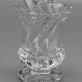 Old crystal toothpick holder signed baccarat, bamboo tors white model