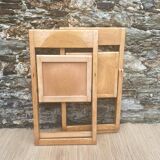 Extra flat vintage beech folding chairs