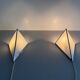 Pair of opal glass wall lights with an aluminium body, 1980s, Germany