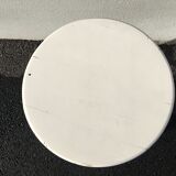 White tinted scandinavian wooden stool 1960