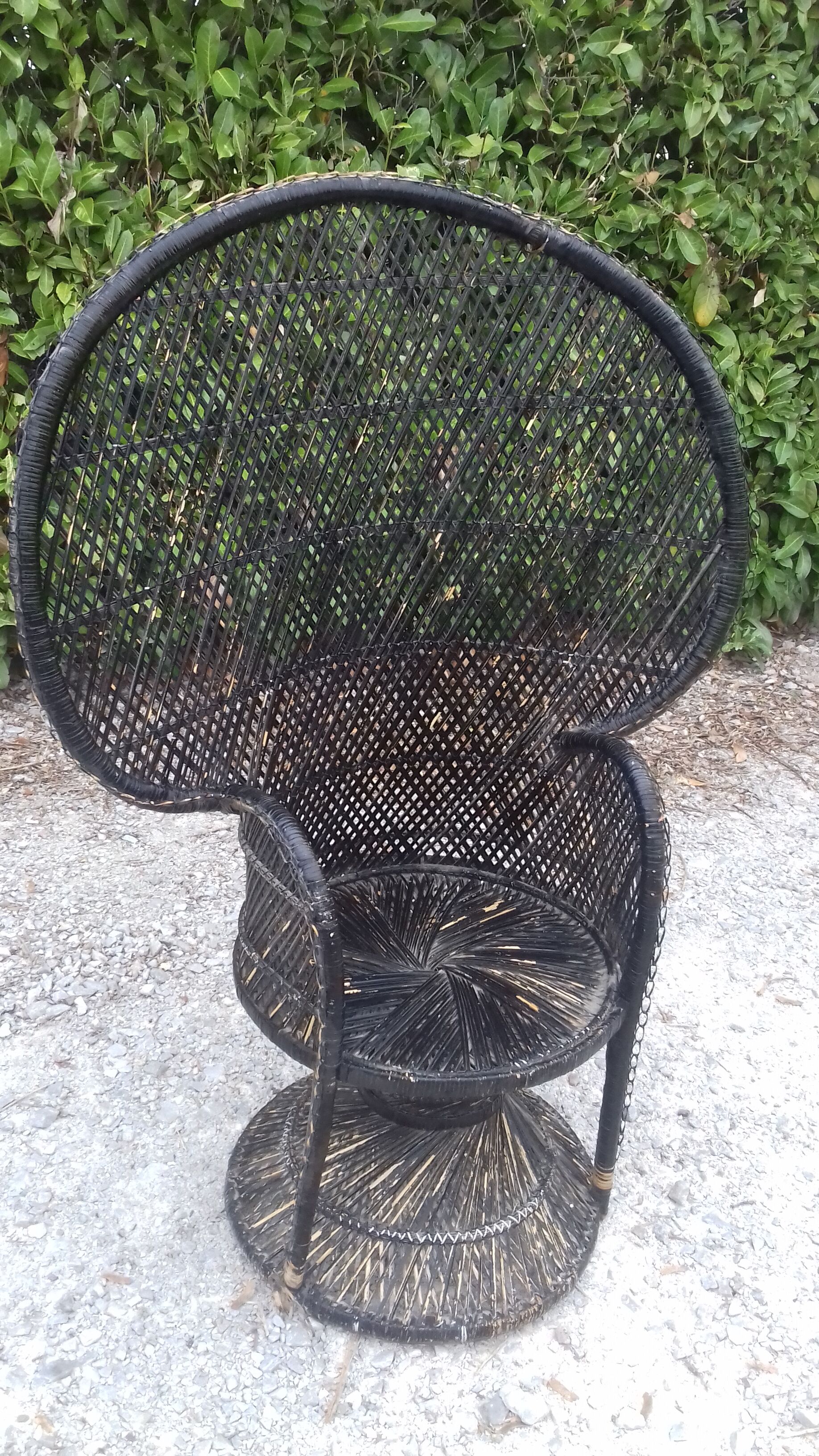 Armchair emmanuel in vintage wicker