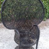 Armchair emmanuel in vintage wicker