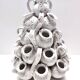 Vintage Tulip Vase with 25 White Glazed Ceramic Amphoras, Italy