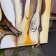 Oil painting on canvas, animals, unframed, 70x100cm