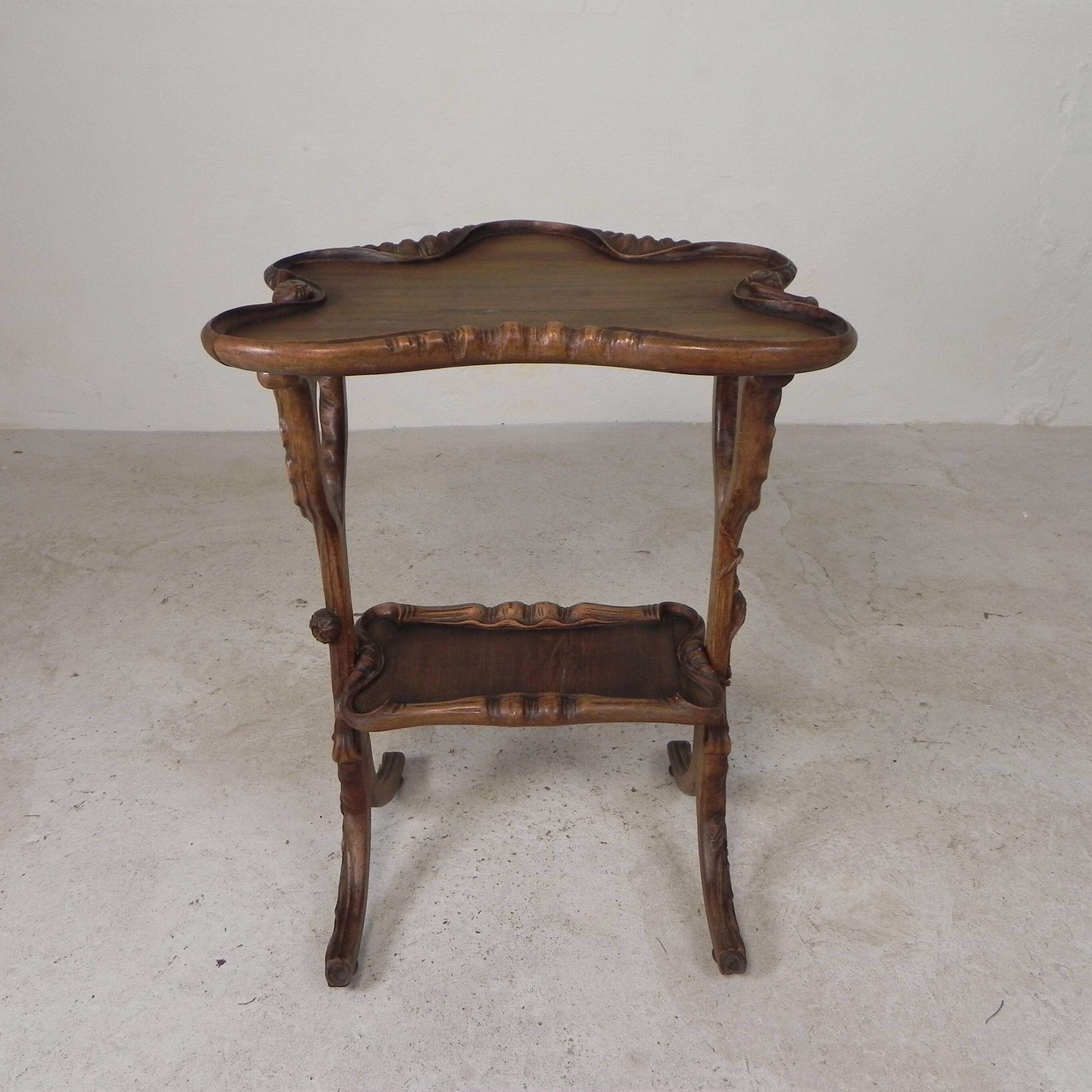 Art Nouveau tea table by Emile Galle, 1899