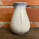 Vintage White Ceramic Flower-Shaped Vase France