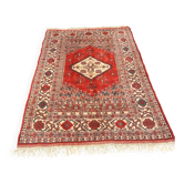 Tapis Anatolie en laine rouge nouée main, Turquie
