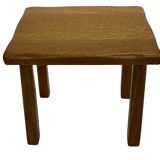 Vintage Set of 3 brutalist oak side or nesting tables 1970s