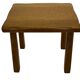 Vintage Set of 3 brutalist oak side or nesting tables 1970s