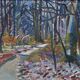 Swedish Oil on Canvas – “Forest” by Eyvind Olesen – Dated 1957