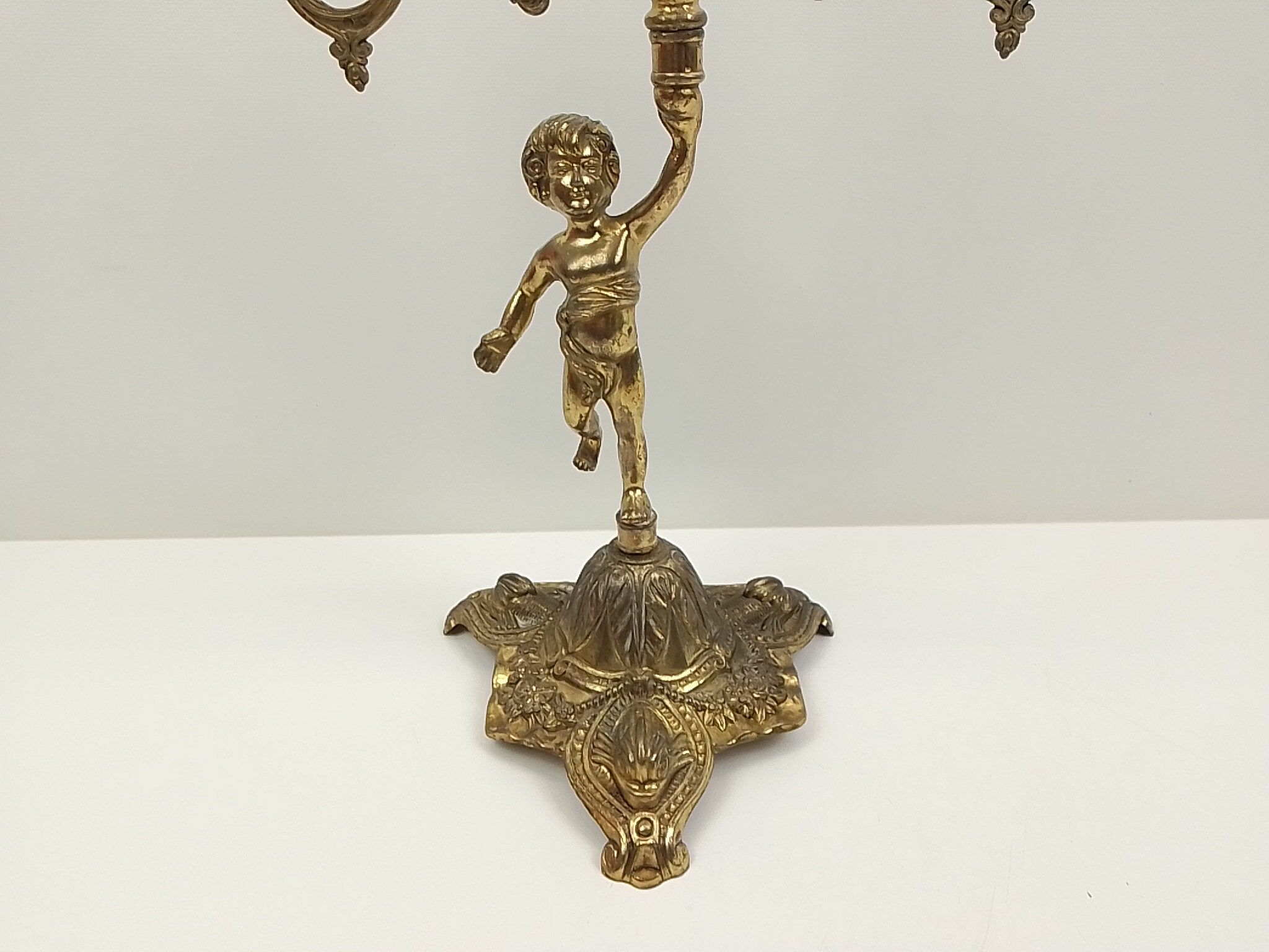Chandelier 3 branches deco child brass