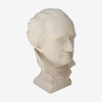 Goethe bust in biscuit, signed G. Bochmar