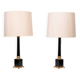 pair Large Colum Table lamps by Loevsky & Loevsky USA 1970s