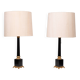 pair Large Colum Table lamps by Loevsky & Loevsky USA 1970s