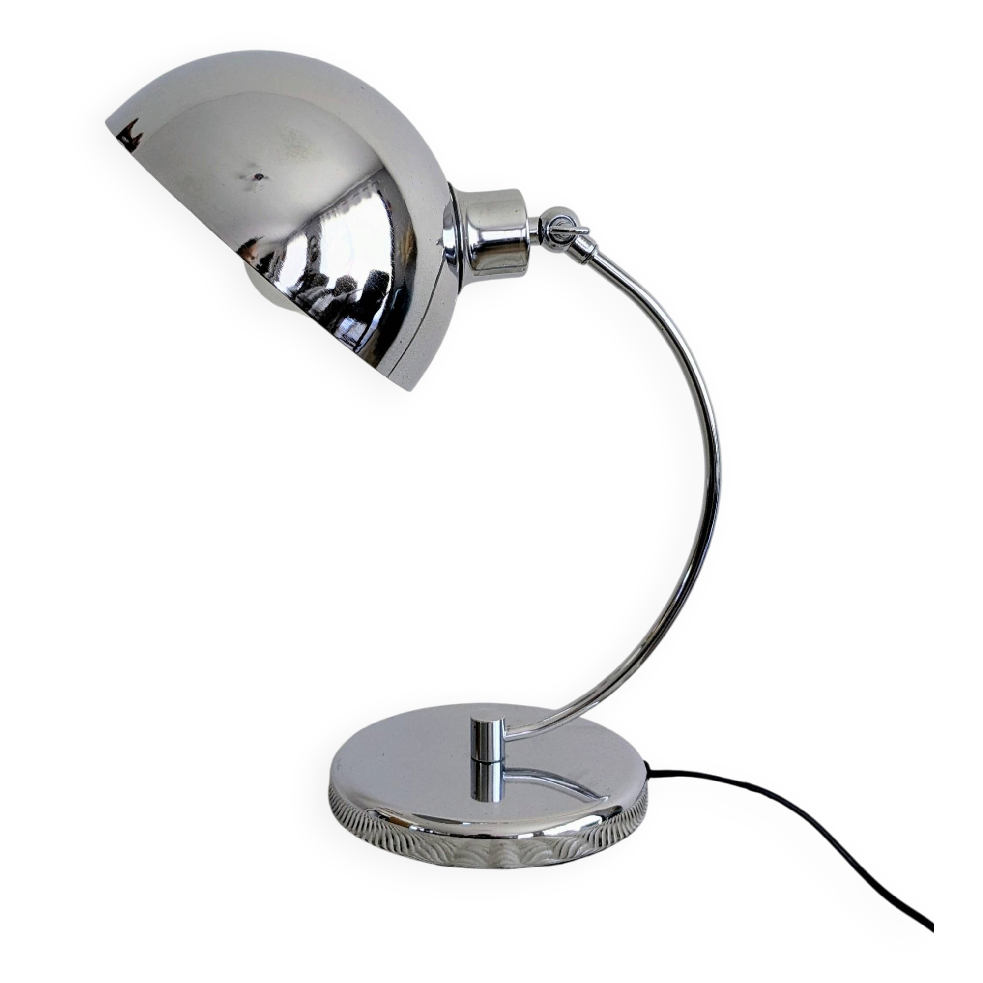 Vintage chrome desk lamp Space Age 1970s
