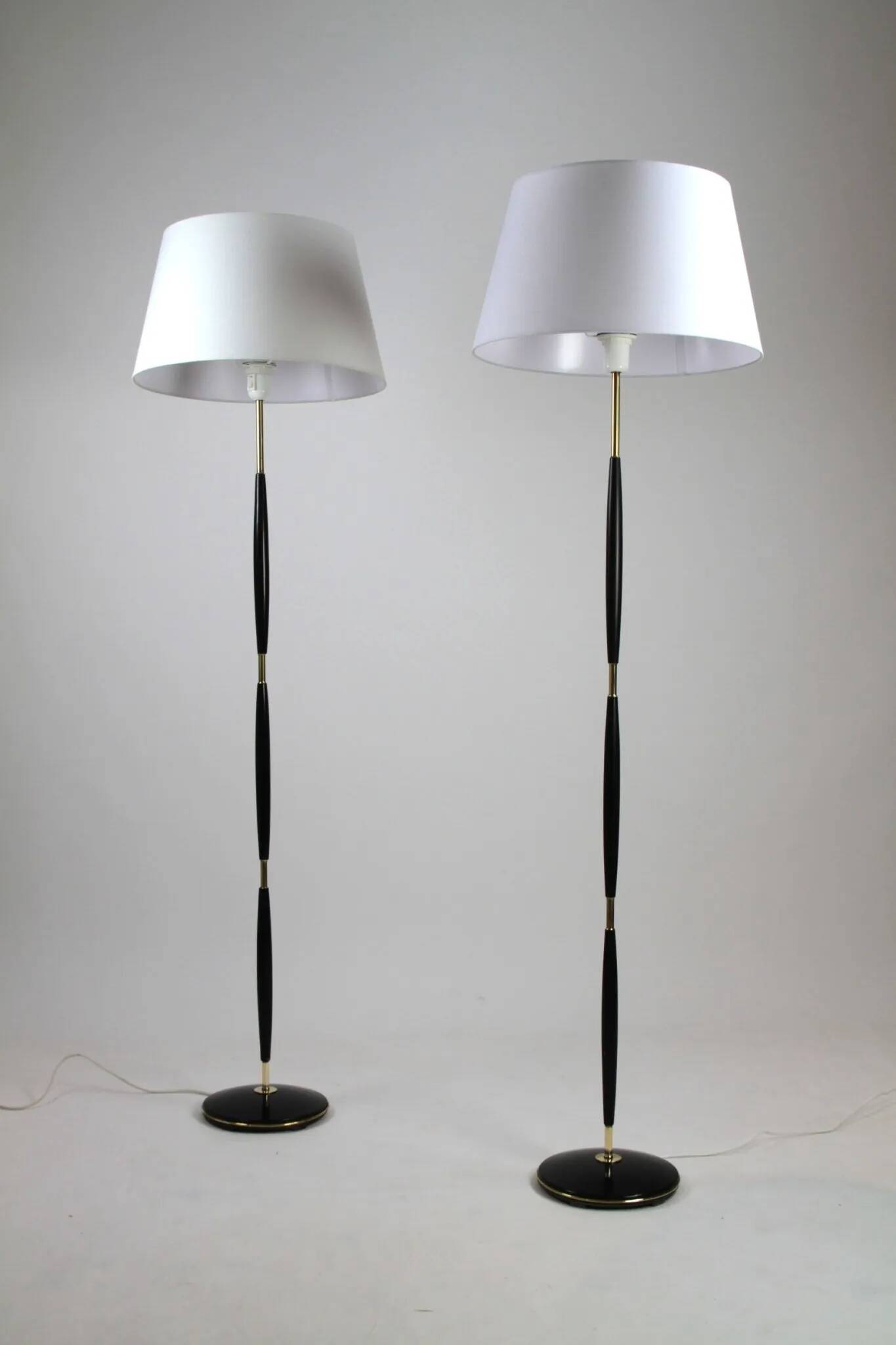 Pair of Model 163 Floor Lamps by Eskilstuna Elektrofabriks Aktiebolag – Sweden, late 1950s
