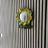 Mithé ESPELT (1923-2020) Anemone model mirror in polychrome enameled ceramic