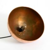 Original Italian Mid Century Modern copper dome pendant light