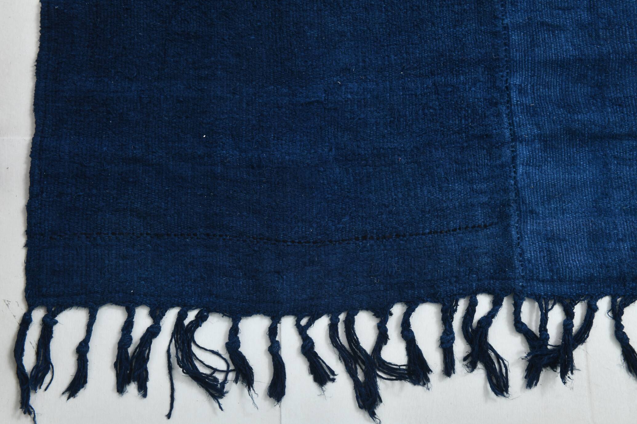 Contemporary Navy Blue Turkish Vintage Kilim Rug, 188x287Cm