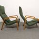 Paire de fauteuils Bow Wood des années 50/60