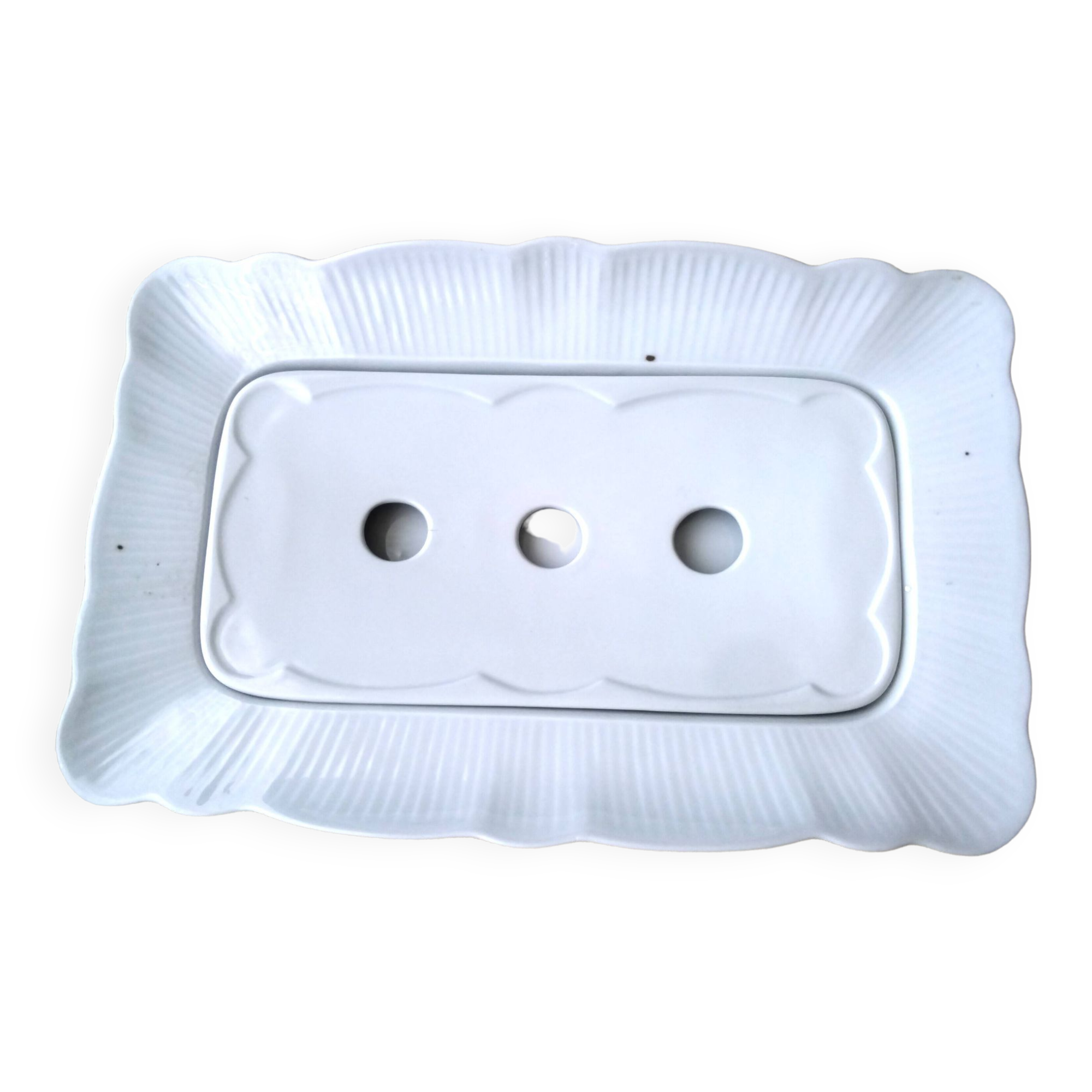 Pillivuyt white porcelain asparagus dish