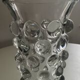 Vintage bubble crystal vase