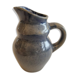 Faience Héraldique Pierrefonds Pichet grès émaillé bleu