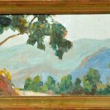 Gaston Simoës de Fonseca: 4 oils on wood (landscapes in Greece)