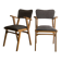 Pair of grey wooden Scandinavian chairs