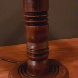 Wooden lamp from the 40s Brutalist style