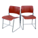 Pair of chairs by David Rowland, US Design, 1976, red metal and chrome