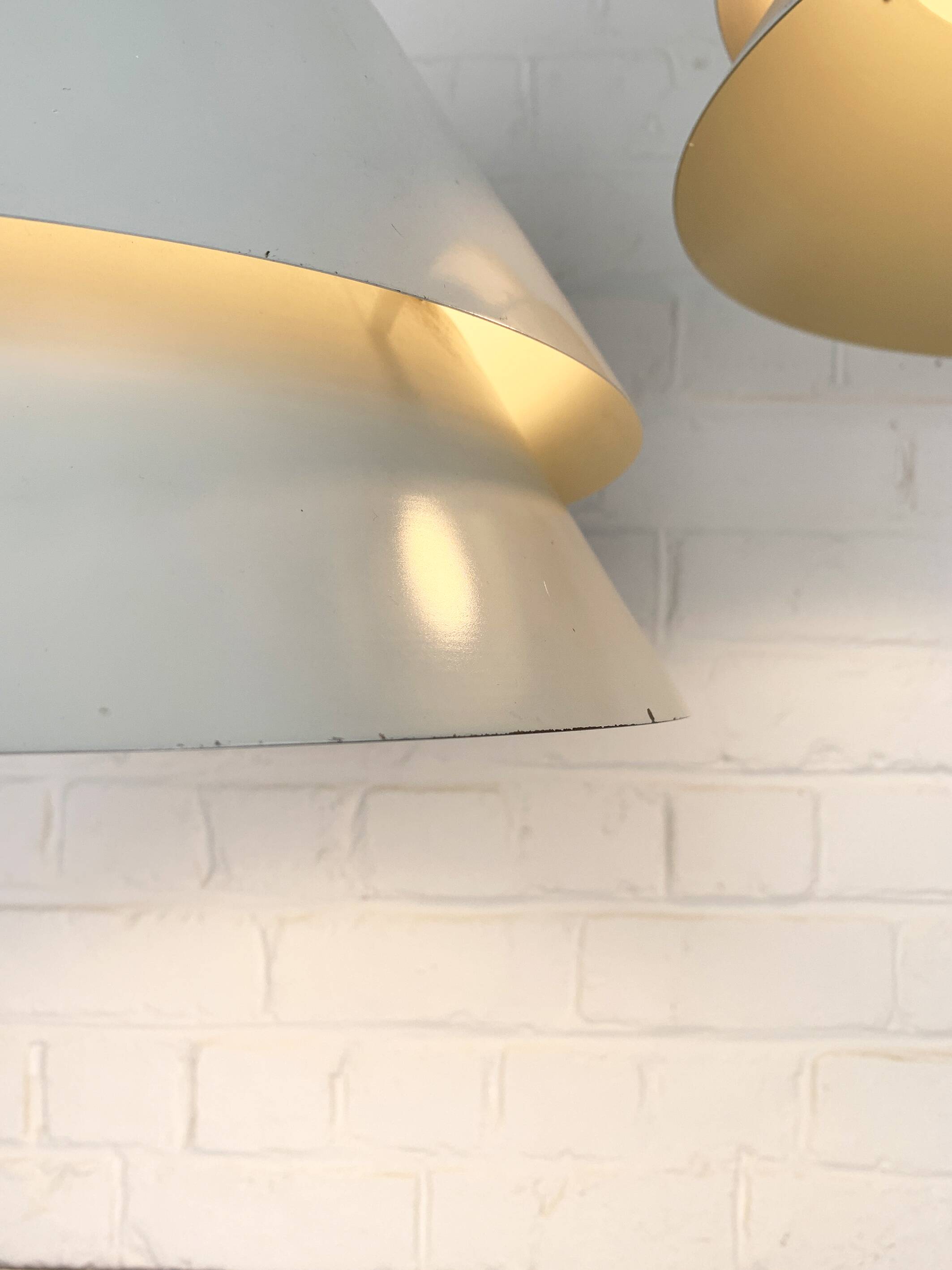 Pair of Zone Pendant Lights in gray, Jo Hammerborg for Fog & Mørup, 1960s