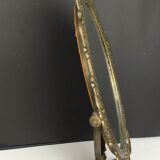 Antique table mirror in gilded bronze