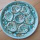 6 60s oyster plates green celadon Niderviller