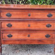 Chest of drawers 3 drawers louis XVl style wood and bronze