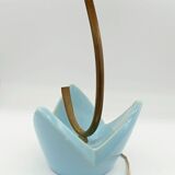 Ceramic lamp and brass circa 1955