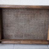 Wood and rattan tray