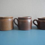 Lot anciens pots grès déco rustique old french stoneware pots