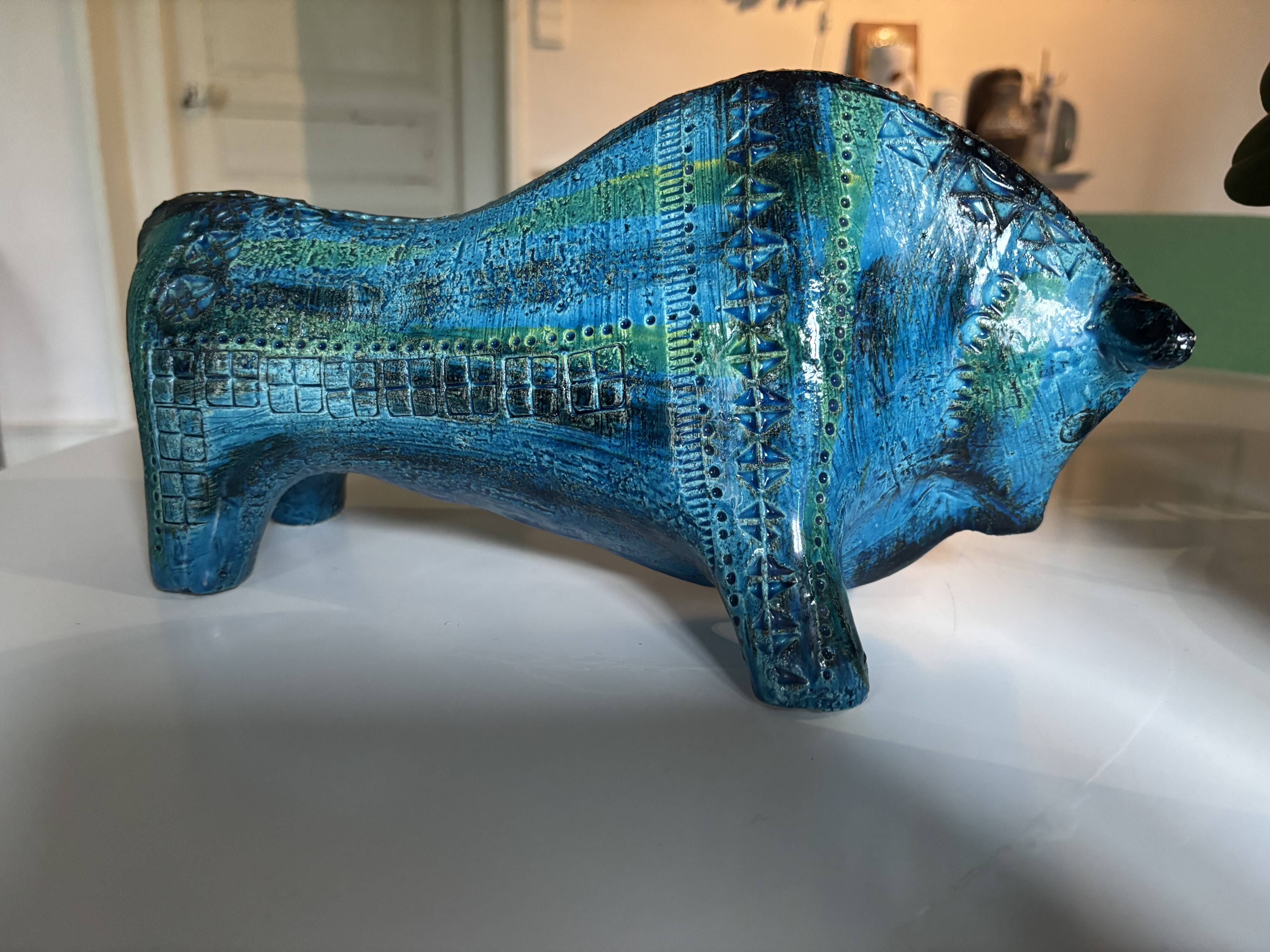 Sculptural bull by Aldo Londi for Bitossi Ceramiche, Italy 1960