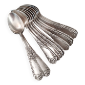 Lot of 12 small old spoons in silver metal