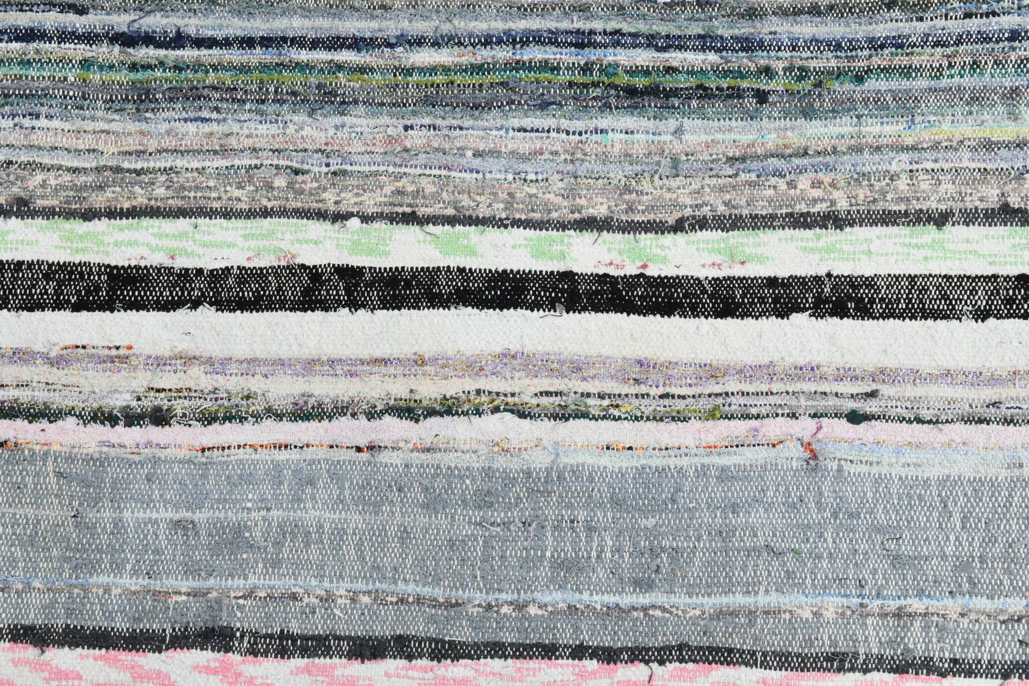 8x10 Neutral Mutlicolor Oversize Striped Kilim Rug, 231x316Cm