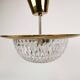 Brass and Crystal Ceiling Lamp from the 1960s by Tyringe for Orrefors, Sweden