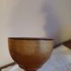 Vintage turned wooden candle holder
