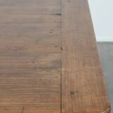 Antique French farmhouse dining table with two drawers and a pull-out board