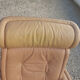 Pair of vintage original ekornes stressless armchairs with stool