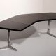 Bureau d'angle exécutif 'T96' d'Osvaldo Borsani pour Tecno en bois laqué noir