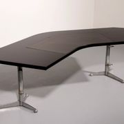 Osvaldo Borsani for Tecno ‘T96’ executive corner desk in black lacquered wood