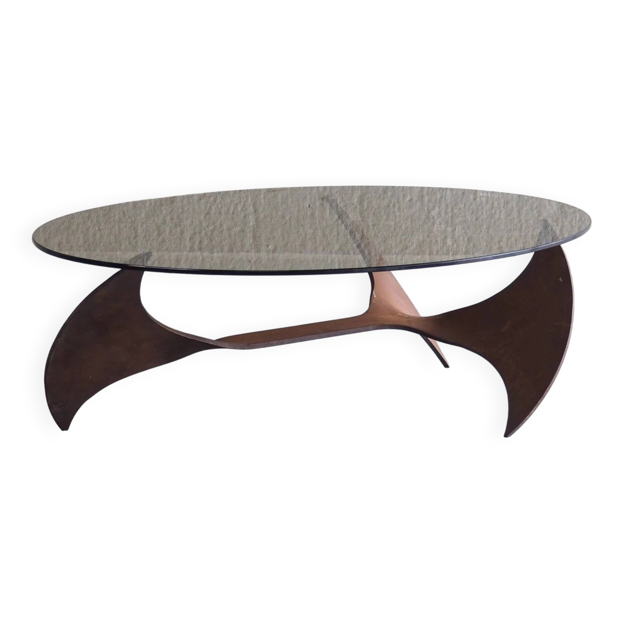 Propeller oval coffee table by Knut Hesterberg for Ronald Schmitt