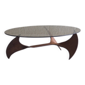 Propeller oval coffee table by Knut Hesterberg for Ronald Schmitt